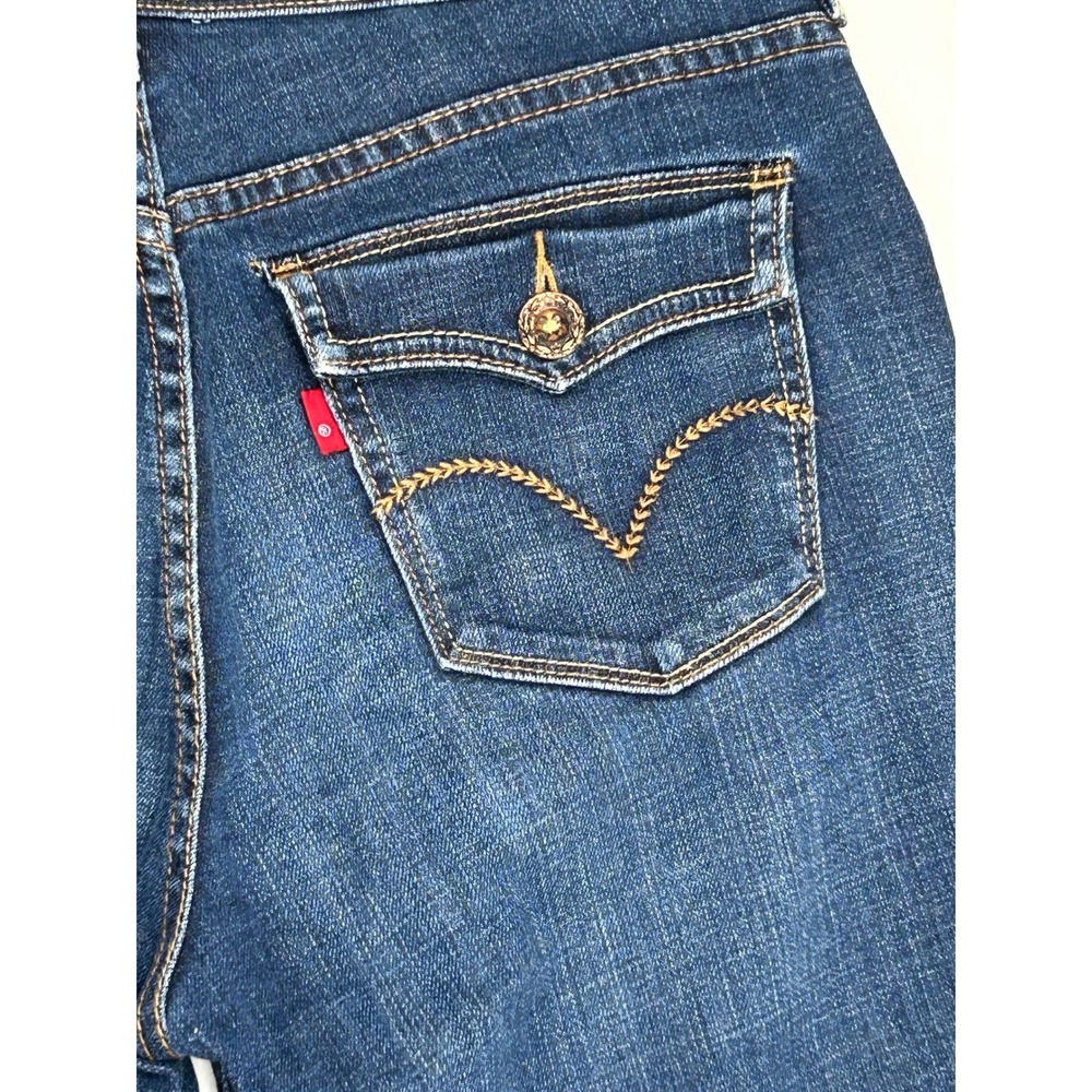 Levi's 515 Skimmer Capri Jeans Mid Rise Stretch Denim Classic 6 90S y2k Spring - Picture 7 of 12